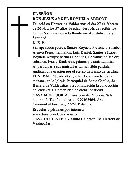 Don Jesús Angel Royuela Arroyo