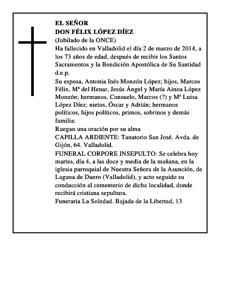 Don Félix López Díez