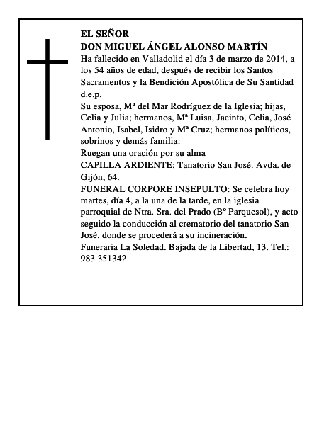 Don Miguel Ángel Alonso Martín