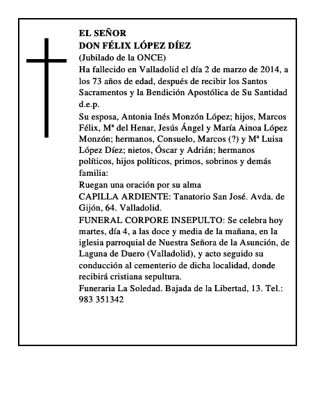 Don Félix López Díez