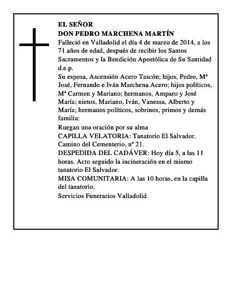 Don Pedro Marchena Martín