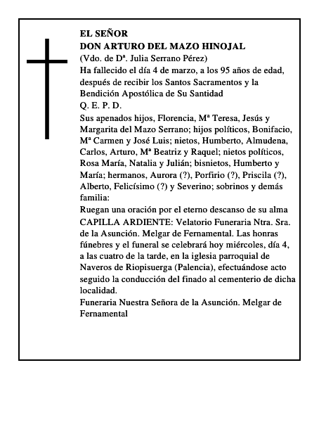 Don Arturo del Mazo Hinojal