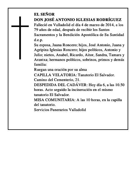 Don José Antonio Iglesias Rodríguez