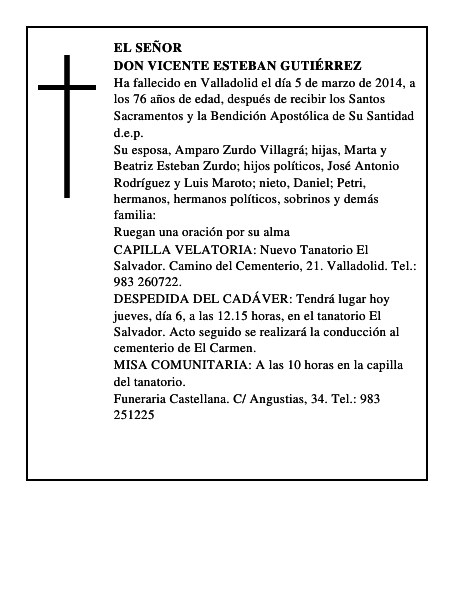 Don Vicente Esteban Gutiérrez