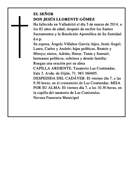 Don Jesús Llorente Gómez
