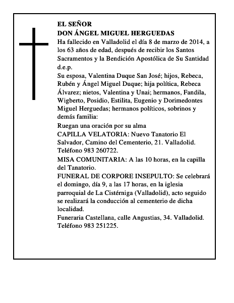 Don Ángel Miguel Herguedas