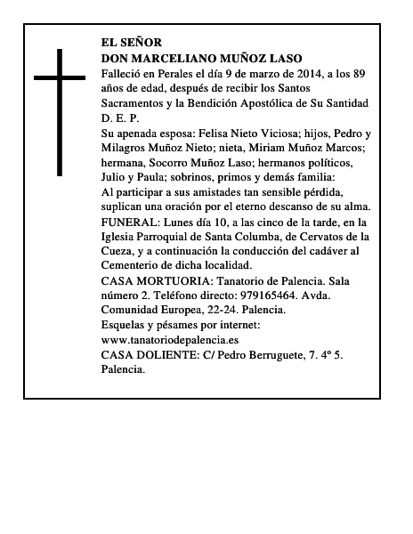 Don Marceliano Muñoz Laso