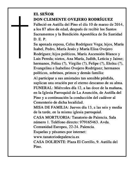 Don Clemente Ovejero Rodríguez