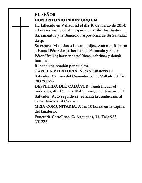 Don Antonio Pérez Urquia