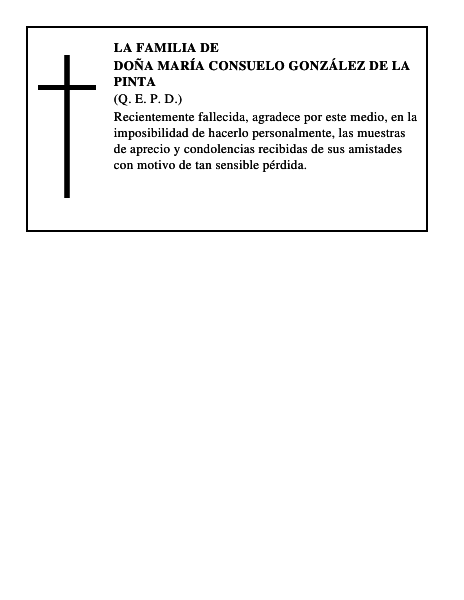 Doña María Consuelo González de la Pinta