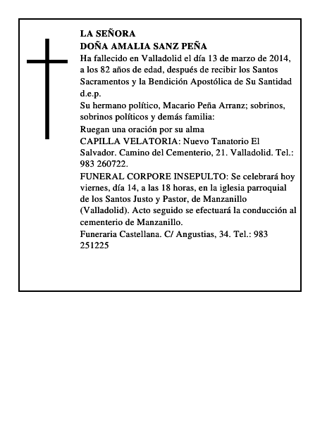Doña Amalia Sanz Peña