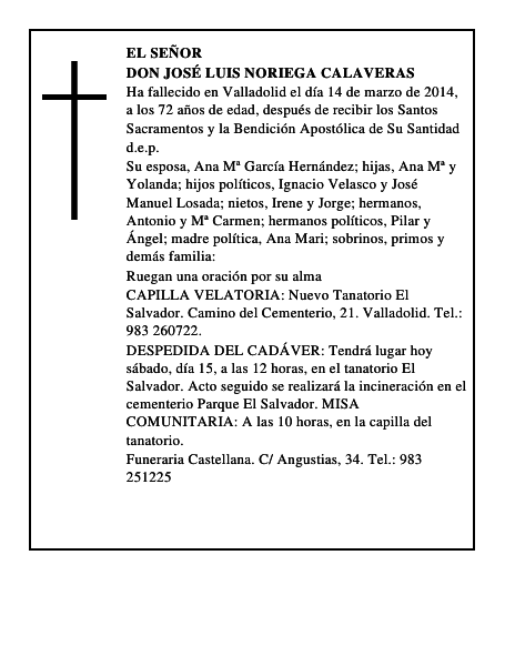 Don José Luis Noriega Calaveras