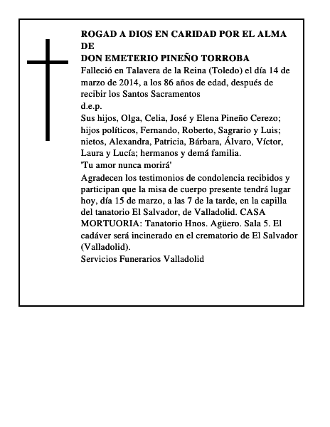 Don Emeterio Pineño Torroba