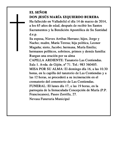 Don Jesús María Izquierdo Bureba