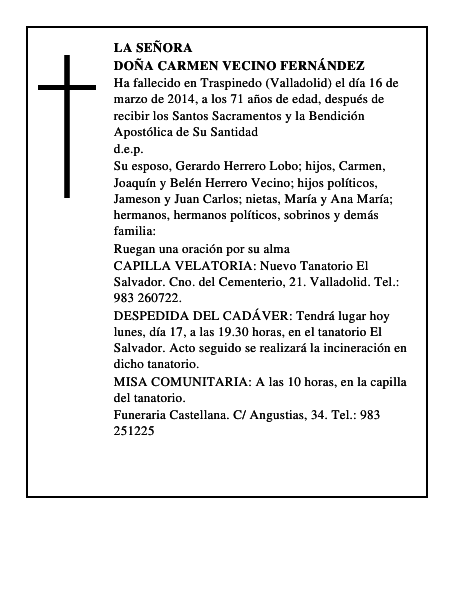 Doña Carmen Vecino Fernández