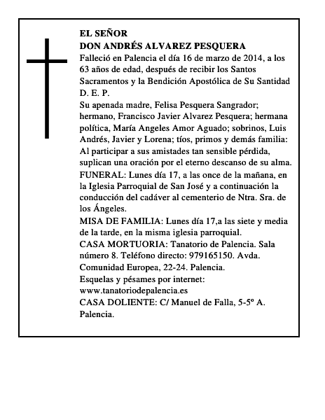 Don Andrés Alvarez Pesquera