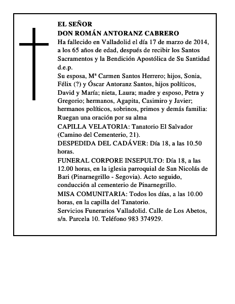 Don Román Antoranz Cabrero