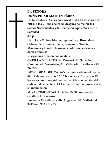 Doña Pilar Martín Pérez