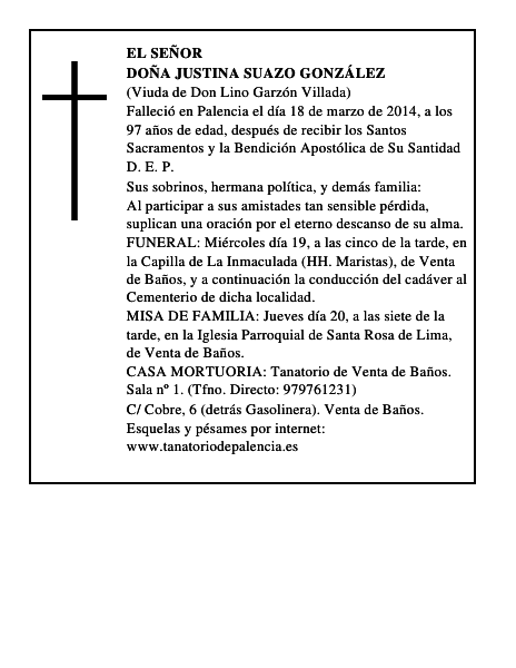 Doña Justina Suazo González