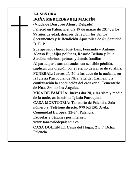 Doña Mercedes Buj Martín