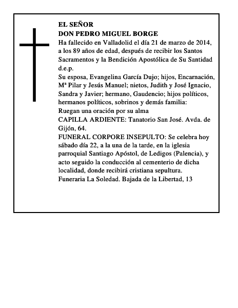 Don Pedro Miguel Borge