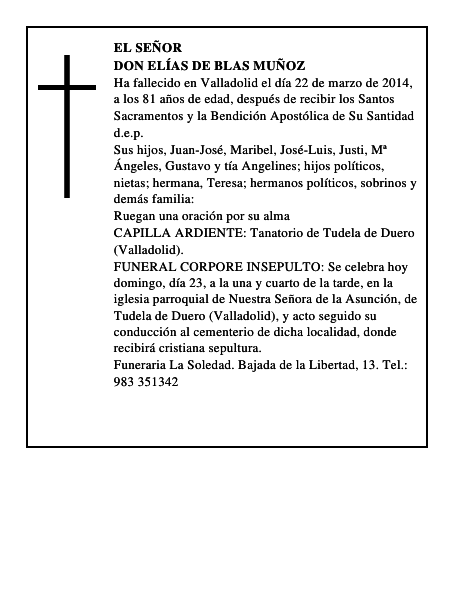 Don Elías de Blas Muñoz