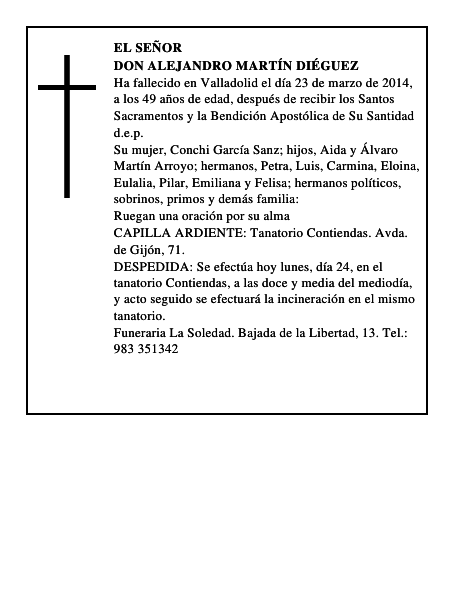 Don Alejandro Martín Diéguez