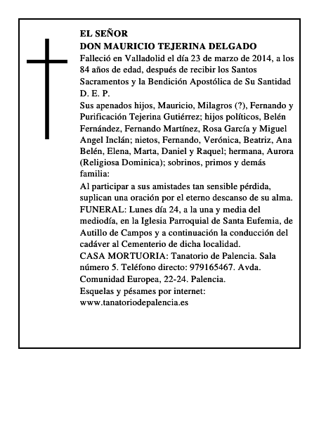 Don Mauricio Tejerina Delgado