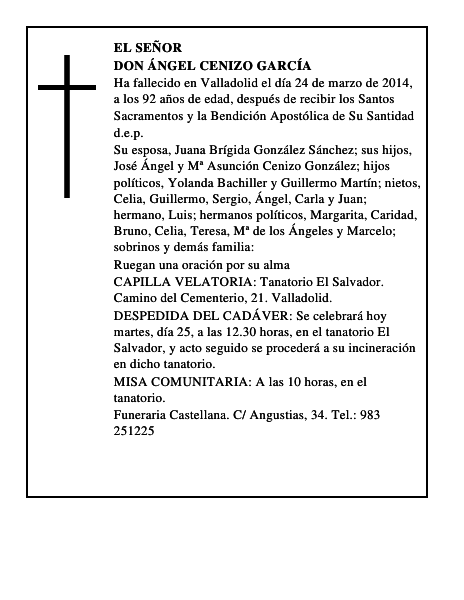 Don Ángel Cenizo García