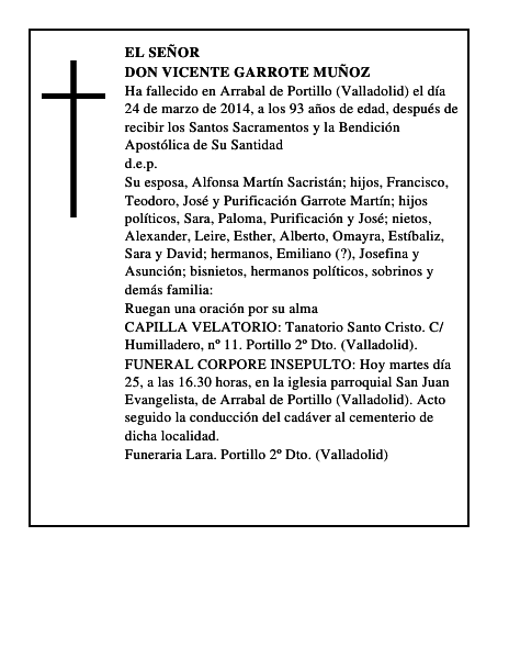 Don Vicente Garrote Muñoz