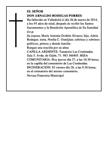 Don Arnaldo Bodegas Porres