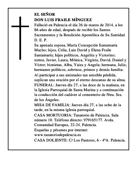 Don Luis Fraile Mínguez