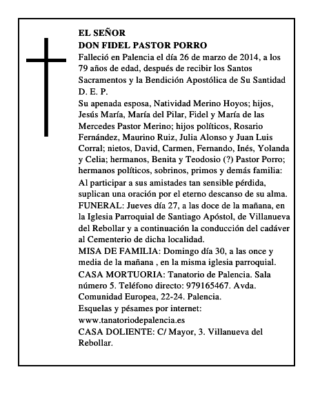 Don Fidel Pastor Porro