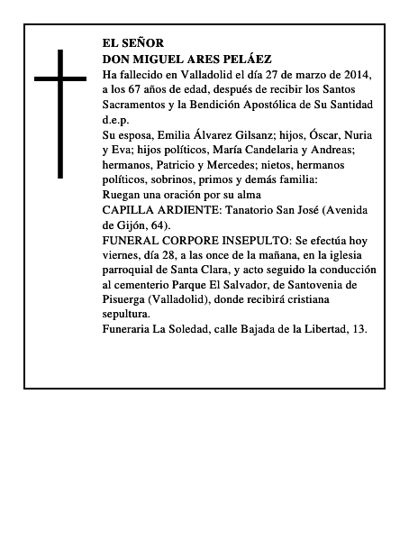 Don Miguel Ares Peláez