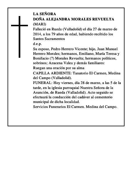 Doña Alejandra Morales Revuelta
