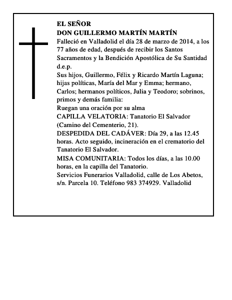 Don Guillermo Martín Martín