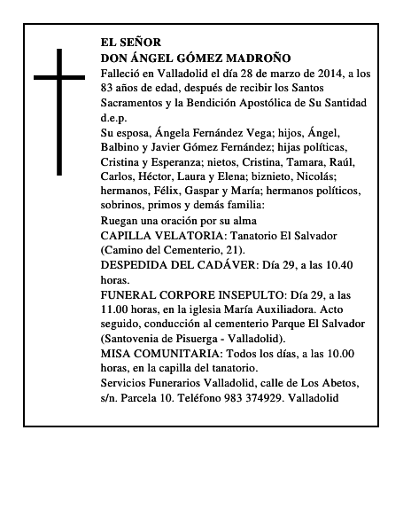 Don Ángel Gómez Madroño