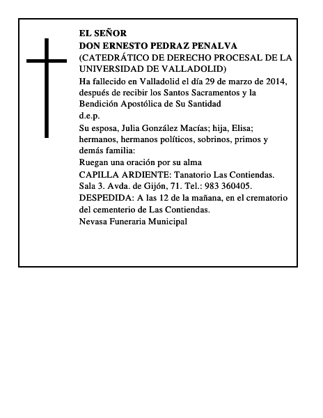 Don Ernesto Pedraz Penalva