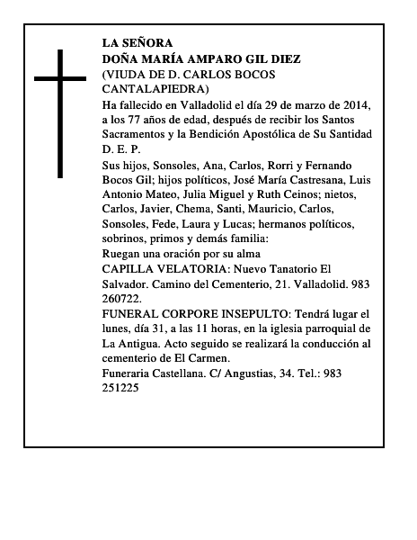 Doña María Amparo Gil Diez
