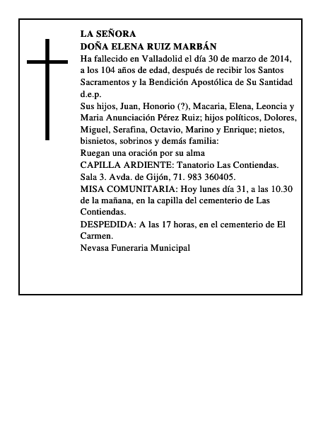 Doña Elena Ruiz Marbán