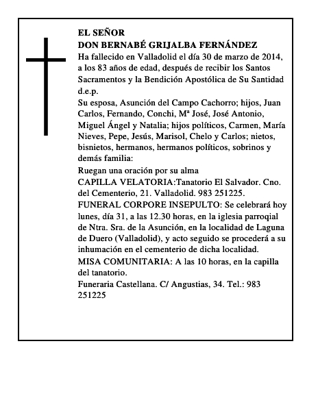 Don Bernabé Grijalba Fernández