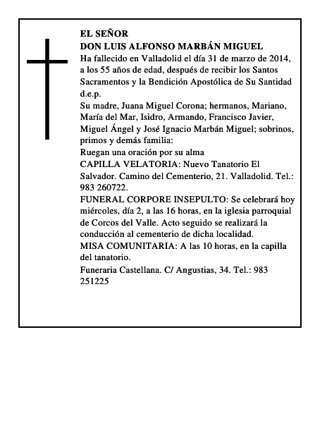 Don Luis Alfonso Marbán Miguel