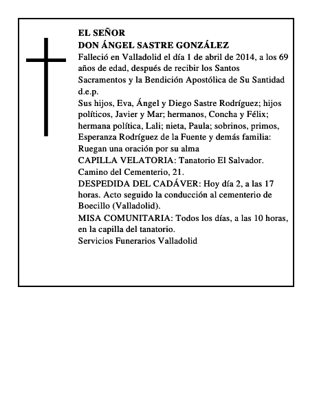 Don Ángel Sastre González