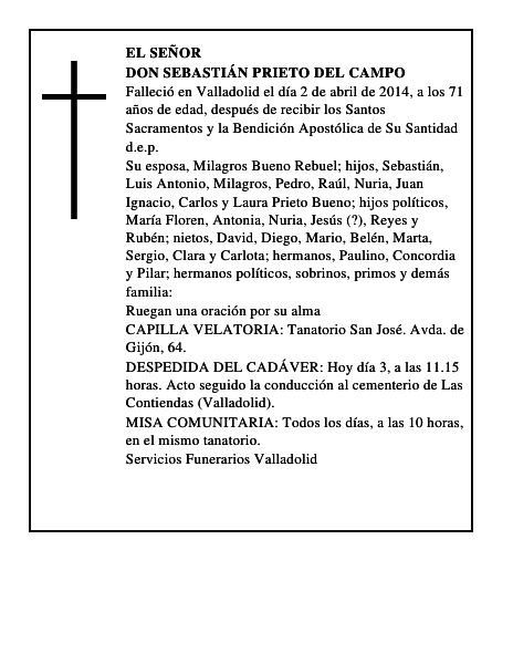 Don Sebastián Prieto del Campo