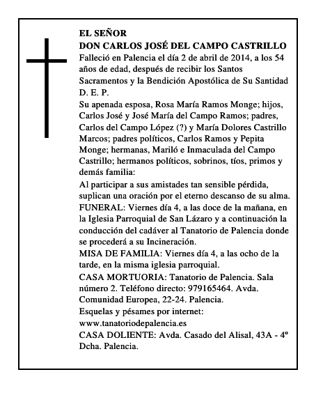 Don Carlos José del Campo Castrillo