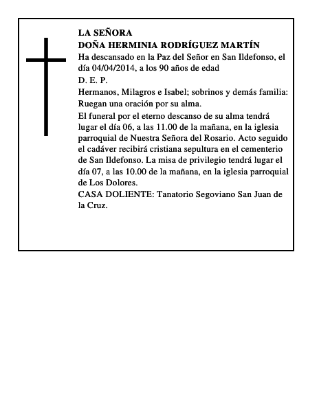 Doña Herminia Rodríguez Martín