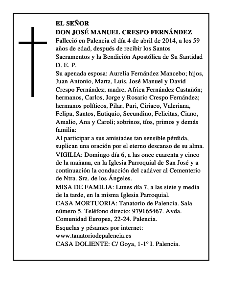 Don José Manuel Crespo Fernández
