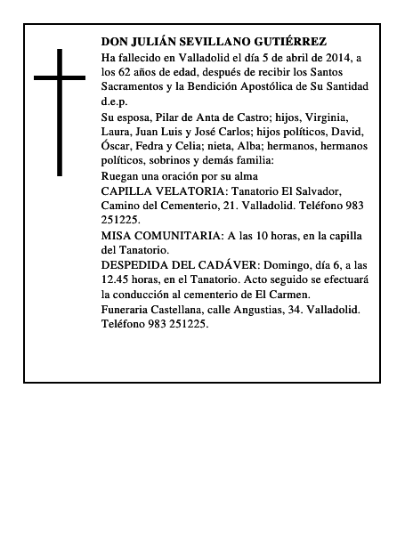 Don Julián Sevillano Gutiérrez