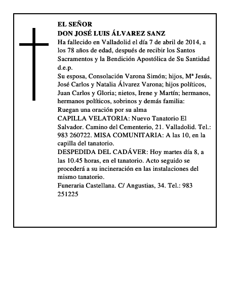 Don José Luis Álvarez Sanz