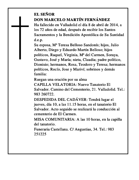 Don Marcelo Martín Fernández